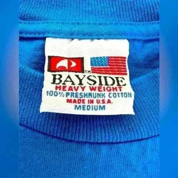 Bayside Ford Volunteer Corp Adult Med Blue Crewneck Short Sleeve Cotton T-shirt - Picture 5 of 7